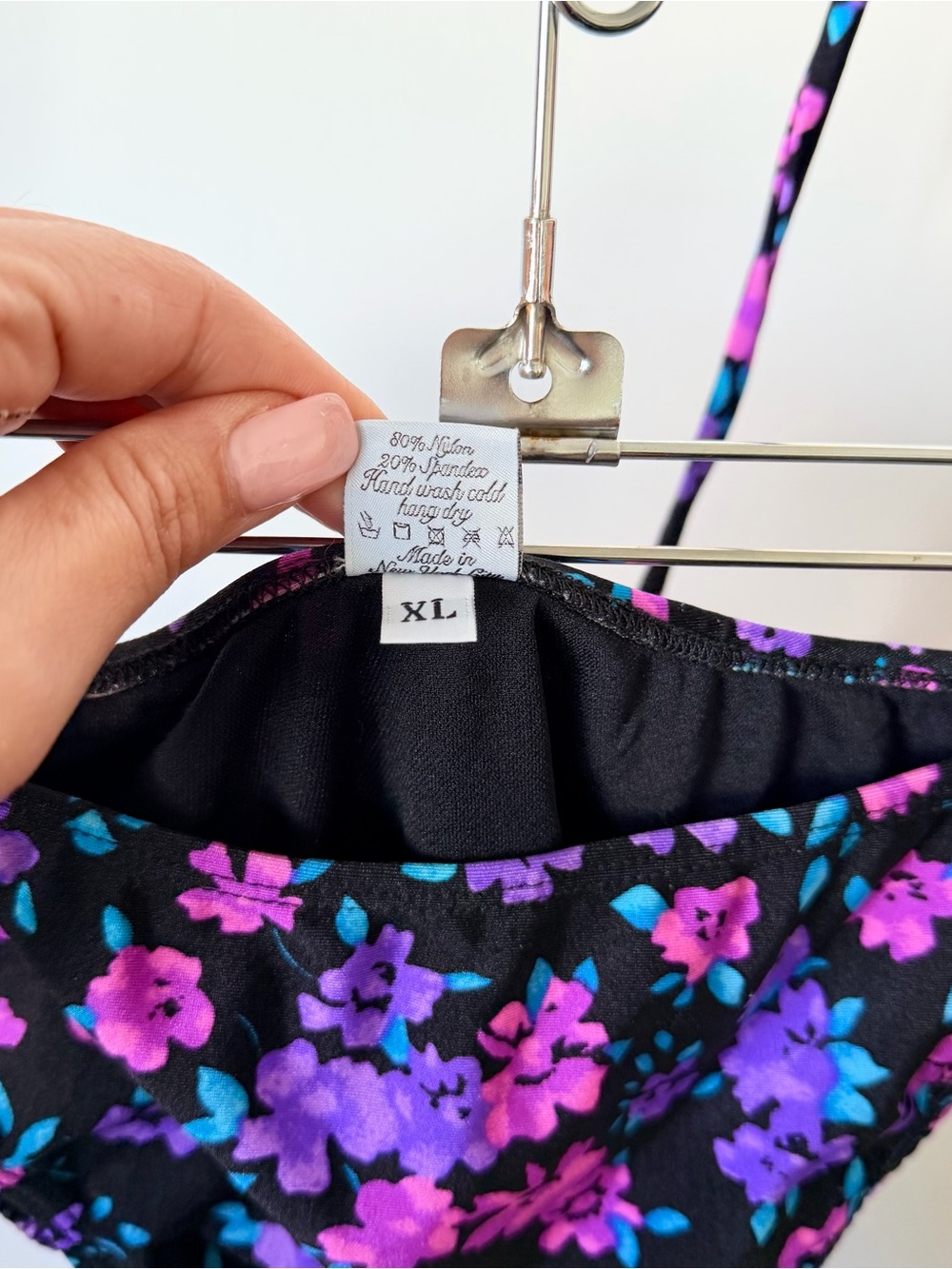 Mirror Palais Black Floral Print Triangle Bikini - Picture 5 of 5